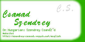 csanad szendrey business card